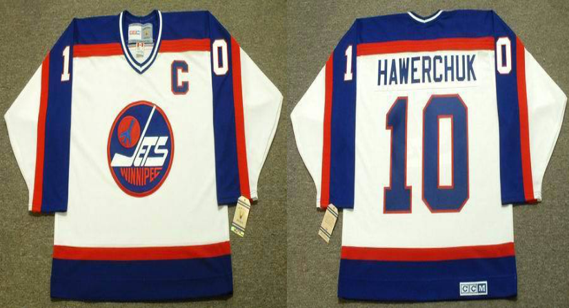2019 Men Winnipeg Jets 10 Hawerchuk white CCM NHL jersey